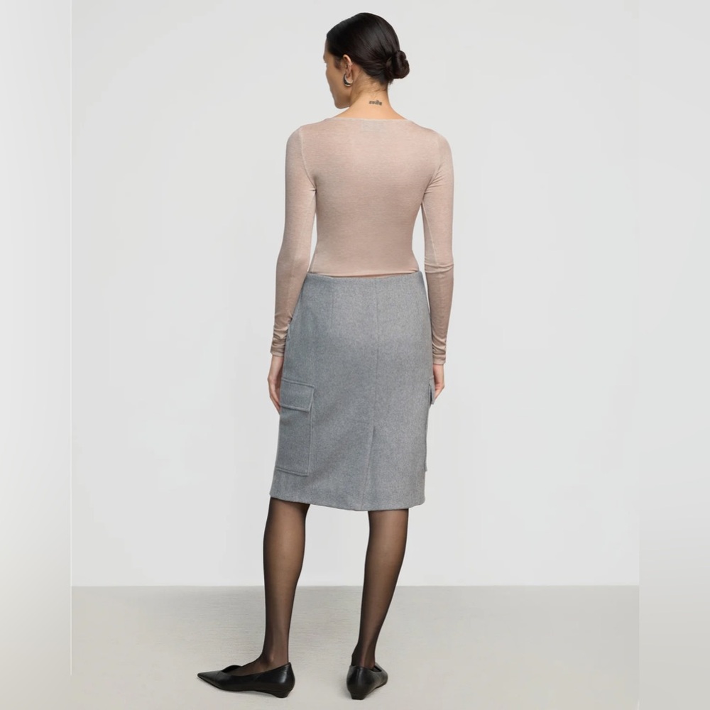 Modern Citizen Felicia Wool Utility Pencil Midi Skirt size Medium EUC - Picture 5 of 11
